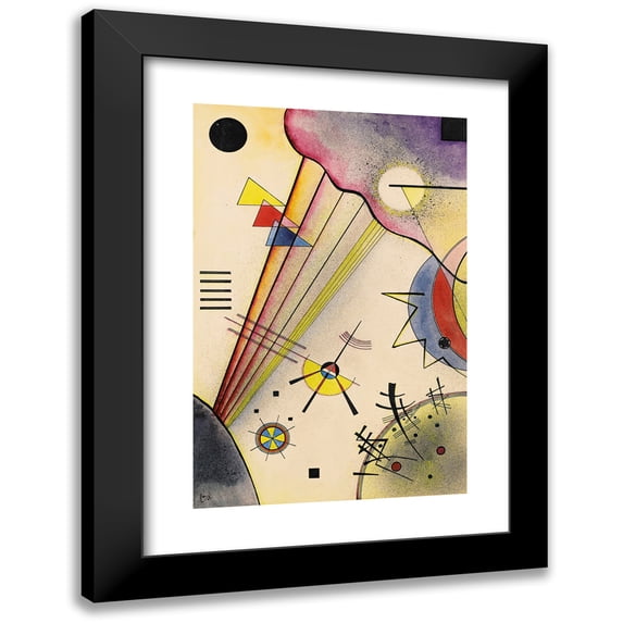 Wassily Kandinsky 13x18 Black Modern Framed Museum Art Print Titled - Clear Connection (Clear Connection) (1925)