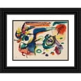 thumbnail image 1 of Wassily Kandinsky 14x11 Black Ornate Wood Framed Double Matted Museum Art Print Titled: Draft for ‘Composition VII' I (1913), 1 of 5