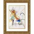 thumbnail image 1 of Wassily Kandinsky 14x18 Gold Ornate Wood Frame and Double Matted Museum Art Print Titled - Tissue (1923), 1 of 4