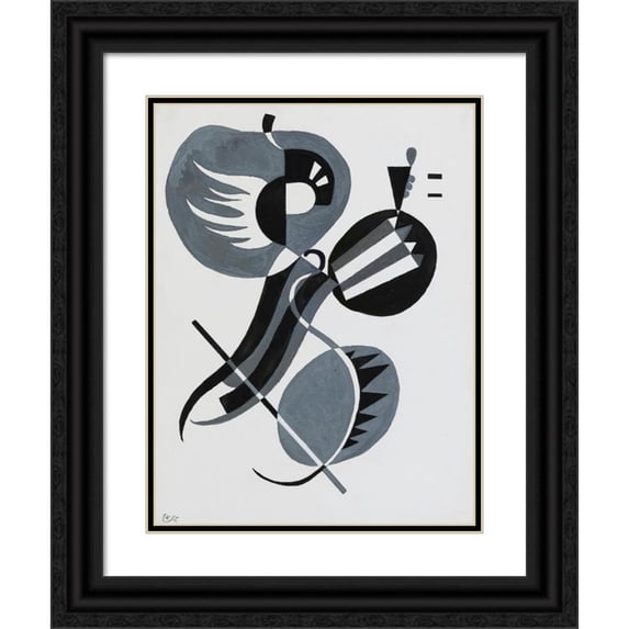 Wassily Kandinsky 15x18 Black Ornate Wood Framed Double Matted Museum Art Print Titled - Untitled (1934)