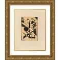 thumbnail image 1 of Wassily Kandinsky 19x24 Gold Ornate Framed and Double Matted Museum Art Print Titled - No. Lithographie 3 (1925), 1 of 4