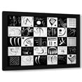 thumbnail image 1 of Wassily Kandinsky 24x19 Black Modern Wood Framed Wall Art Titled - Trente, 1 of 6