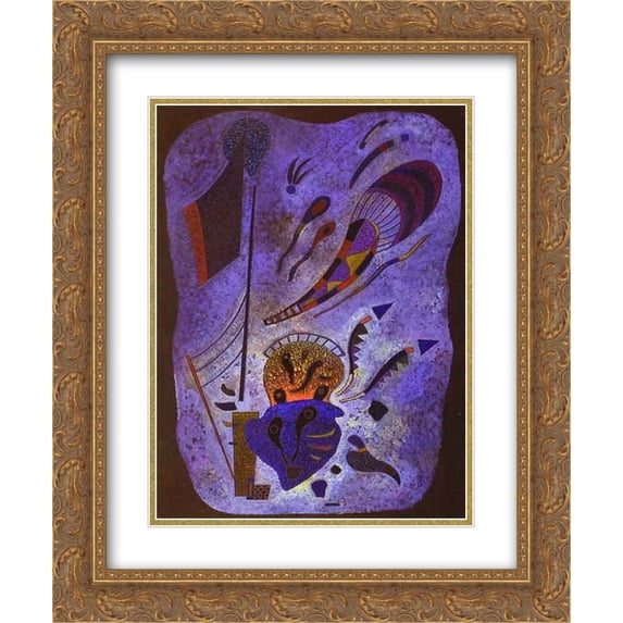 Wassily Kandinsky 2x Matted 20x24 Gold Ornate Framed Art Print 'Twilight'