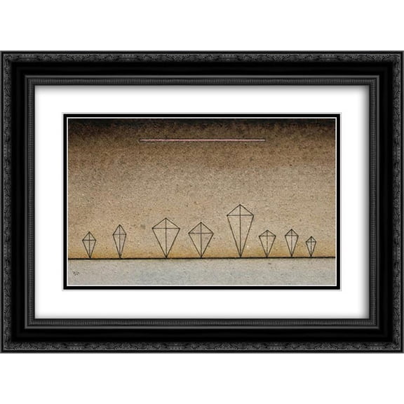Wassily Kandinsky 2x Matted 24x18 Black Ornate Framed Art Print 'Eight times'