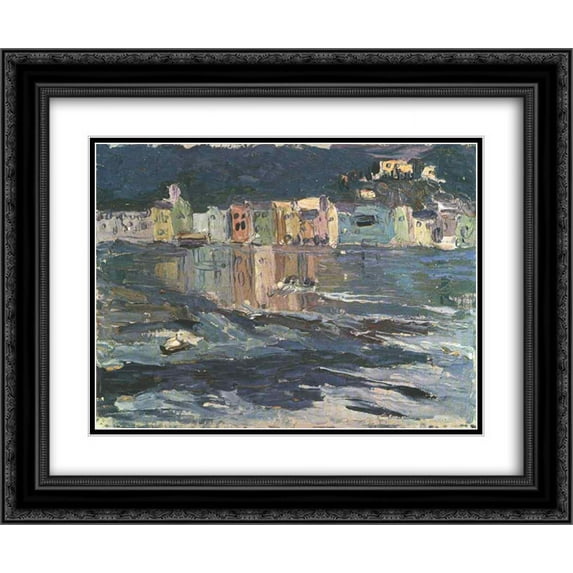 Wassily Kandinsky 2x Matted 24x20 Black Ornate Framed Art Print 'Santa Marguerite'