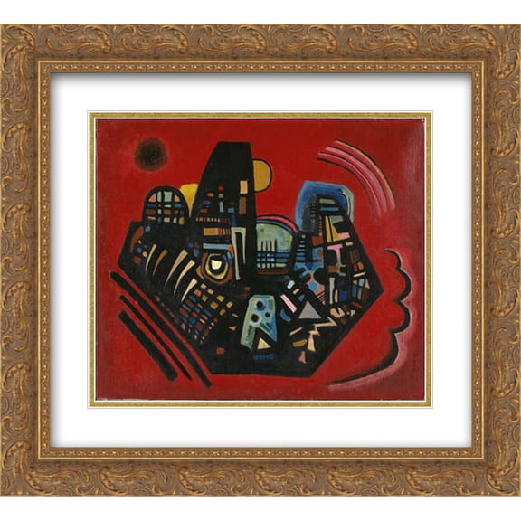 Wassily Kandinsky 2x Matted 24x20 Gold Ornate Framed Art Print 'Black-Red'