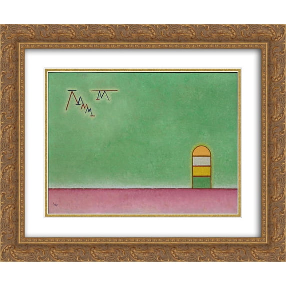 Wassily Kandinsky 2x Matted 24x20 Gold Ornate Framed Art Print 'Green emptyness'