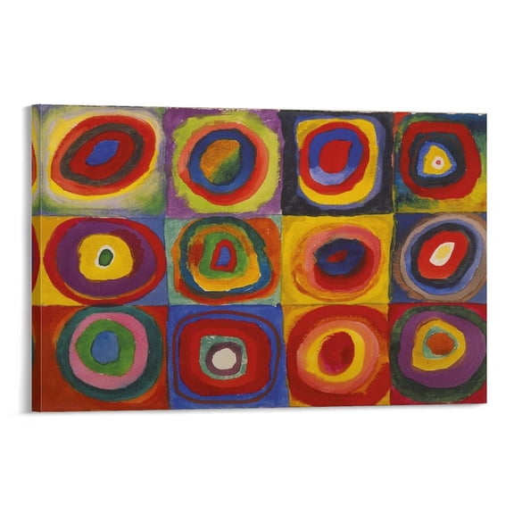 Wassily Kandinsky Color Study Painting On Canvas Wall Art Poster Scroll Picture Print Living Room Walls Decor Home Posters 12x18inch(30x45cm)