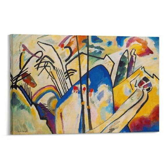 Wassily Kandinsky Composition IV Picture Print Canvas Poster Wall Paint Art Posters Decor Modern Home Artworks Gift 16x24inch(40x60cm)