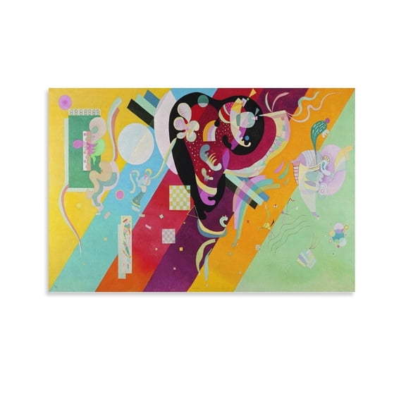 Wassily Kandinsky Composition No. 9 Painting Poster Home Decor Poster Wall Art Hanging Picture Print Bedroom Decorative Painting Posters Room Aesthetic 24x36inch(60x90cm)
