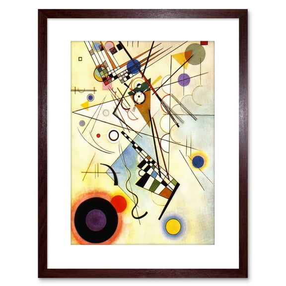 Wassily Kandinsky Composition VIII Painting Artwork Framed Wall Art Print 9X7 Inch