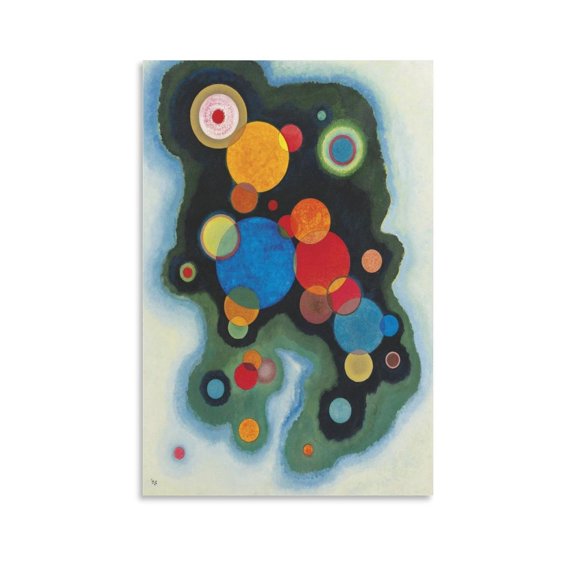 Wassily Kandinsky Deepened Impulse Poster Cool Artworks Painting Wall Art Canvas Prints Hanging Picture Home Decor Posters Gift 12x18inch(30x45cm)