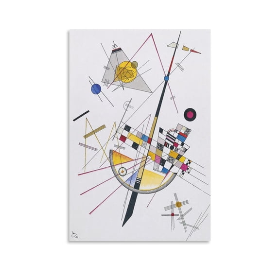 Wassily Kandinsky Delicate Tension Artworks Picture Print Poster Wall Art Painting Canvas Gift Decor Home Posters Decorative 16x24inch(40x60cm)