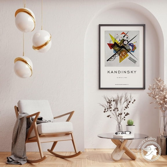 Wassily Kandinsky Poster, On White Ii, Modern Museum Art Print Wall Gallery UNFRAMED Poster, Wall Art for Decor, Present, 24x36