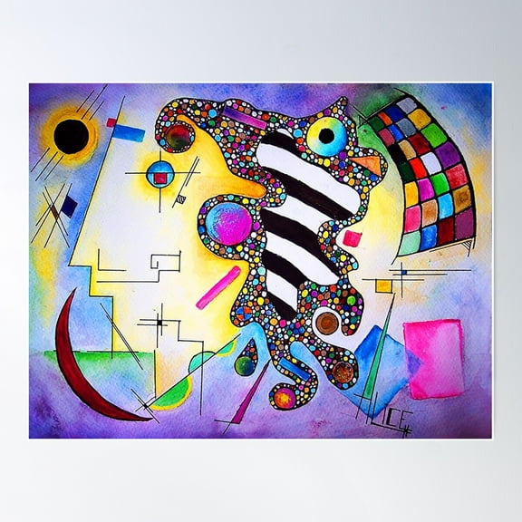 Wassily Kandinsky Poster Wall Art, Modern Wall Decor For Living Room Bedroom, 8x12 UNFRAMED