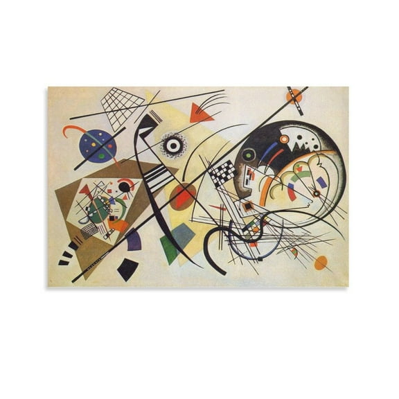 Wassily Kandinsky Transverse Line Print Photo Art Painting Canvas Poster Home Decorative Bedroom Modern Decor Posters Gifts 16x24inch(40x60cm)