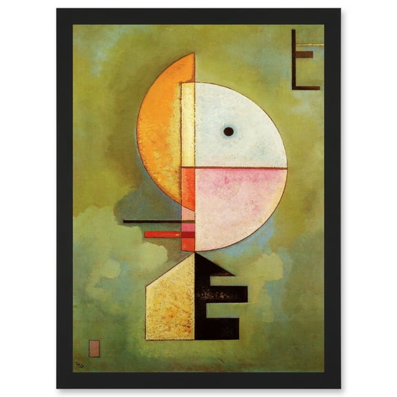 Wassily Kandinsky Upward Old Master Abstract Painting Artwork Framed Wall Art Print A4