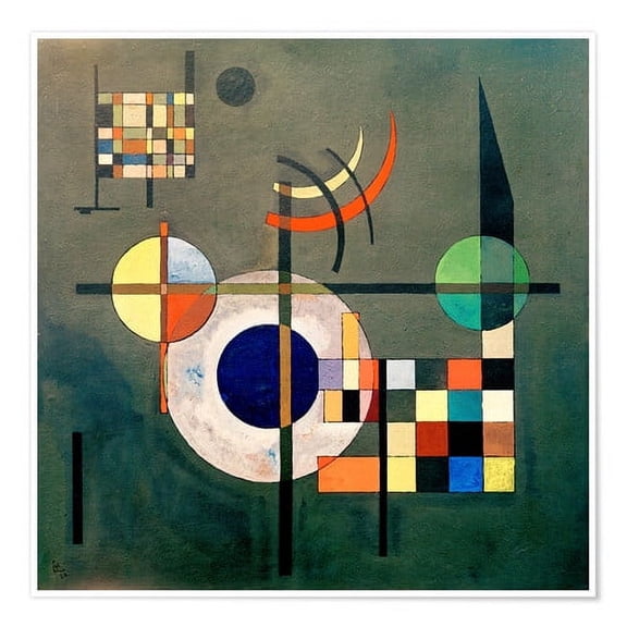 Wassily Kandinsky Wall Art Counterweights Gallery Wrapped Canvas Art For Bedroom Livingroom Decoration Print Ready to Hang