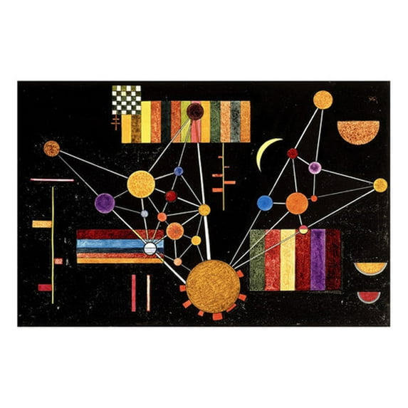 Wassily Kandinsky Wall Art Geflecht von Oben Woven Gallery Wrapped Canvas Art For Bedroom Livingroom Decoration Print Ready to Hang