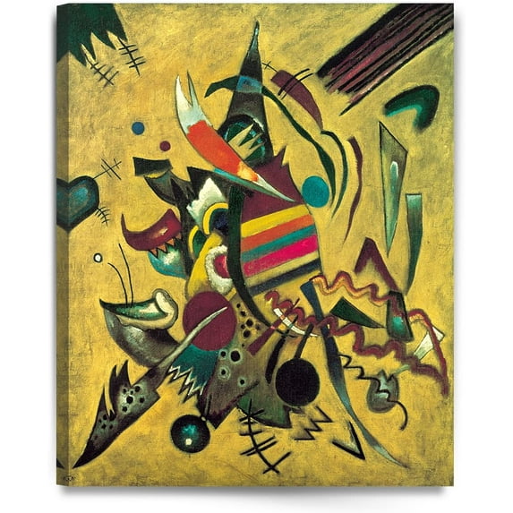 Wassily Kandinsky Wall Art Painting with Points Gallery Wrapped Canvas Art For Bedroom Livingroom Decoration Print Ready to Hang