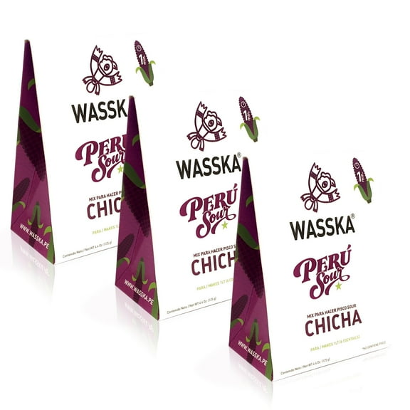 Wasska Peruvian Pisco Sour Mix Chicha Morada 3 Pack