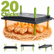 Wassolls 12"x10" Chicken Brooder Heater for up to 20 Chicks, Heater Plate with Adjustable Height and Angle, Warmer Coop Heater for Chick Reptile Pet
