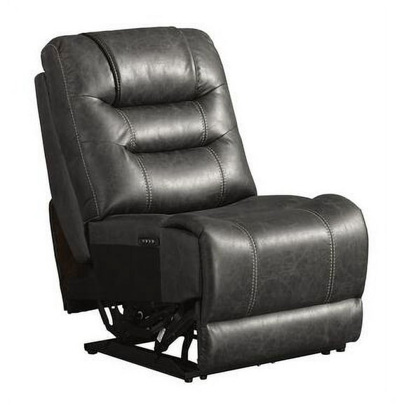 Wasson Collection 7310831 Power Armless Reclining with Adjustable Headrest Gray