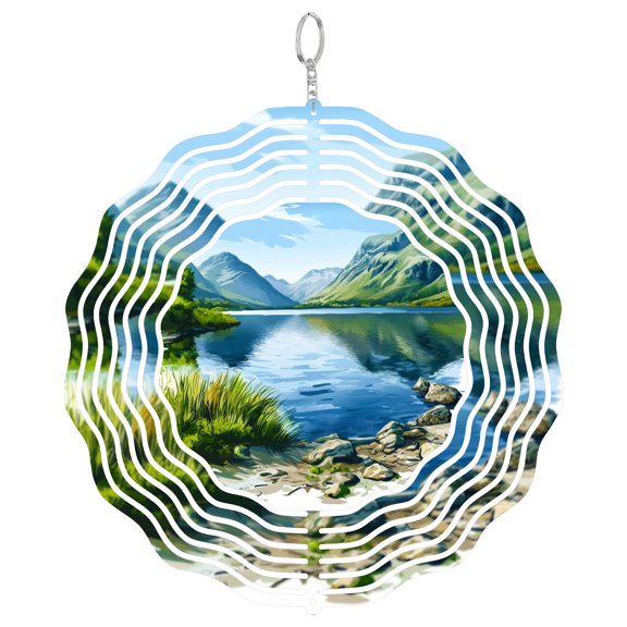 Wast Water Mountain 3D Wind Spinner UK Lake District Art