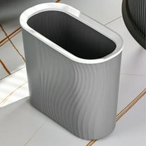 Waste Baskets Striped Wastebasket Home Bathroom Seamless Wastebasket Plastic Suitable For Home Kitchen Bathroom Garage Trash Can Kitchen Wastebaskets