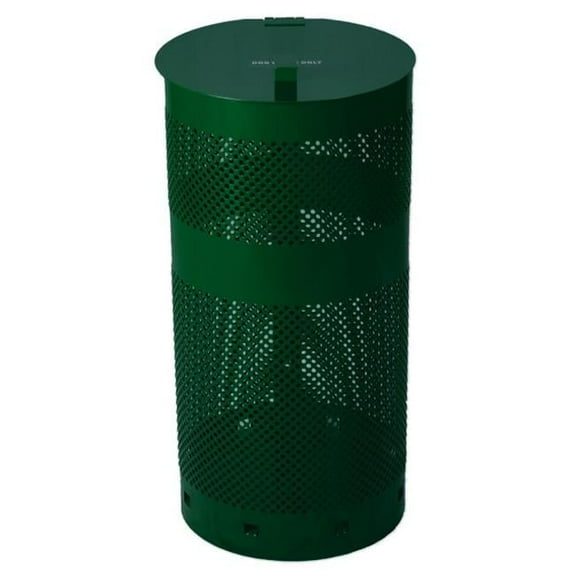 Waste Can with Lid, Green