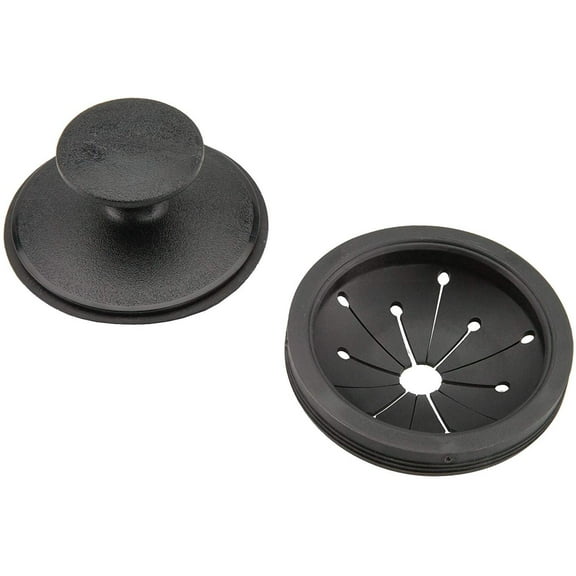 Waste King 1025 EZ Mount Garbage Disposal Stopper and Splash Guard, Black
