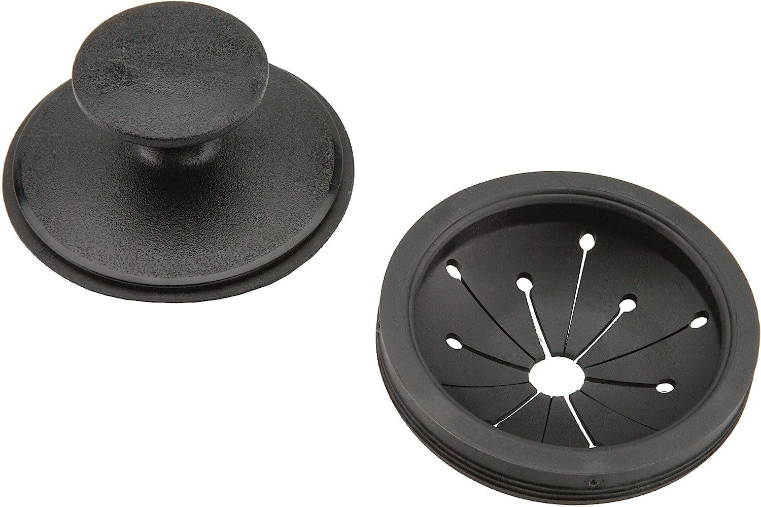 Waste King Black Disposer EZ Mount Garbage Disposal Stopper and Splash