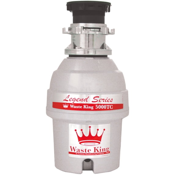 Waste King Legend L-5000TC Domestic Disposer, 3/4 hp Motor, 115 V, Stainless Steel