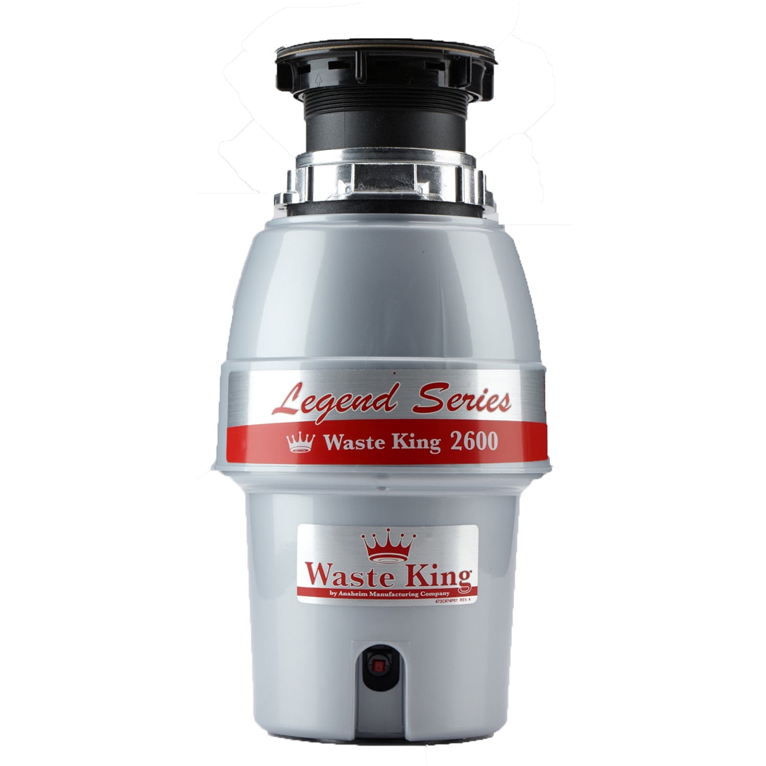Silver Continuous Feed Stainless Steel Food Waste Disposer