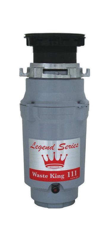 Open Box Waste King Legend Series Garbage Disposer 1/3 HP EZ-Mount - Continuous Feed - White