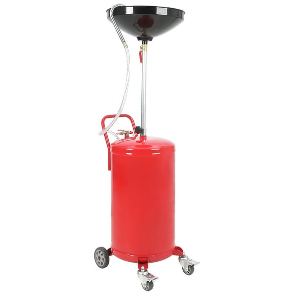 Waste Oil Drain Tank, 20 Gallon Portable Drain Container, Height Adjustable Portable Pneumatic Drain Handling