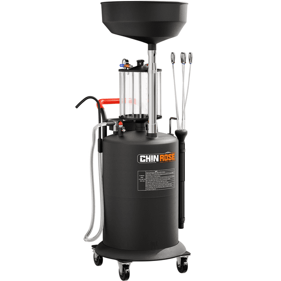 Waste Oil Drain Tank, Oil Drain Extractor & Collector Kit | Pneumatic Drainer for Automotive Fluids | Portable Waste Oil Container with Air Operation