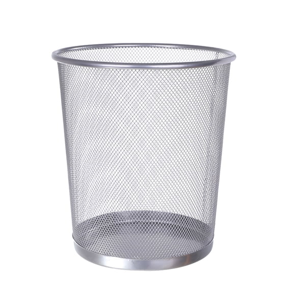 Waste Paper Dustbin Black Wire Heavy Duty Paper Bucket for Home Bureau A Wastepaper Set Other Cleaning Supplies Happy Day!