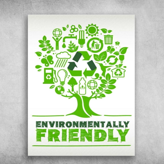 Waste Recycling - Environmentally Friendly, Environmental Protection 16 x 24 Inch Poster