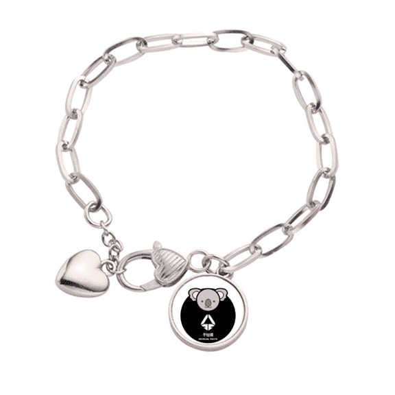 Waste Sort Dry Garbage Koalas Heart Chain Bracelet Jewelry Charm Fashion