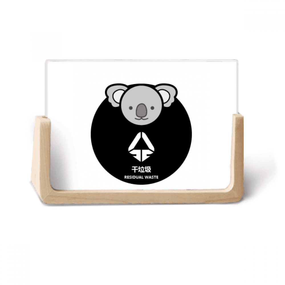 Trash Picture Frame Waste Sort Dry Garbage Koalas Photo Wooden Photo Frame Tabletop Display ...