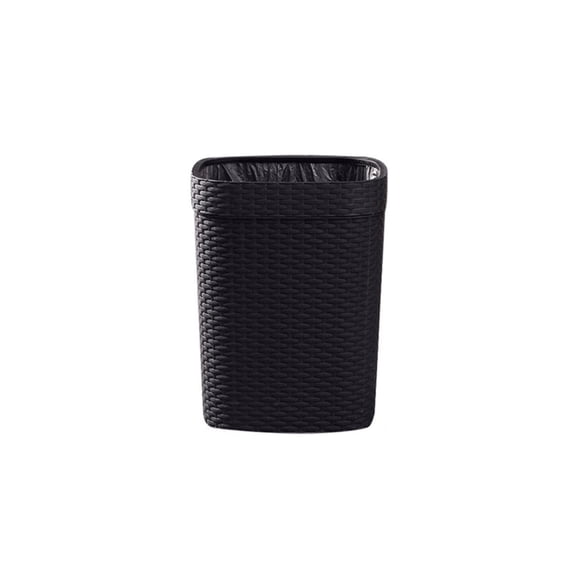Wastebasket, Direct Drop Waste Paper Basket, Black/brown Waste Paper Basket, Plastic Material Waste Paper Basket Suitable for Home Kitchen Office Waste Paper Basket