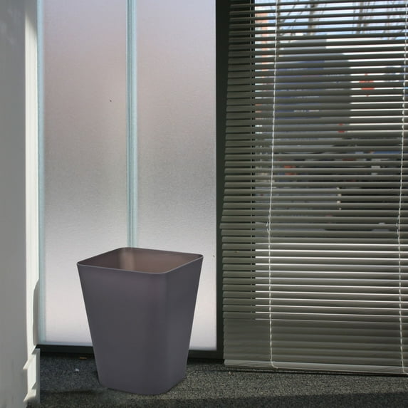 Wastebasket Trash Can Garbage For Bathroom Kitchen Countertop Large Plain Trash Can Without Lid/ Large Solid Color Lidless Trash Can Brown A