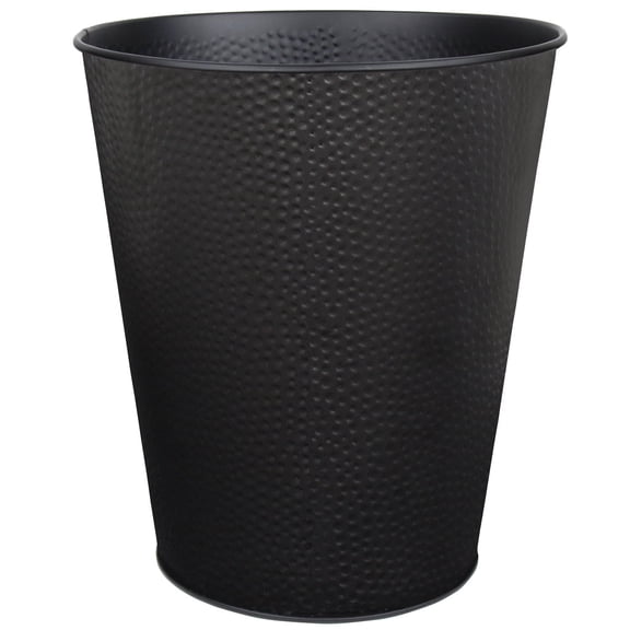 Wastebasket for Bedroom, Bathroom, Trash Can 6 Liters, Black, Stainless Steel