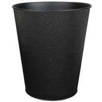 Wastebasket for Bedroom, Bathroom, Trash Can 6 Liters, Black, Stainless Steel