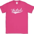 thumbnail image 1 of Wasted T-Shirt Funny Drinking Baseball Beer Whiskey Wine Drunk Humor Tee - Pink, 2XL, 1 of 1