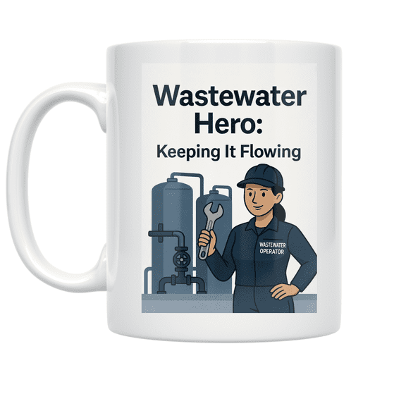 Wastewater Hero: Keeping It Flowing - Wastewater Operator - 11 oz Ceramic Coffee Mug