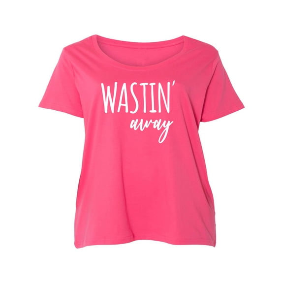 Wastin Away Womens Plus Size Scoopneck Tee
