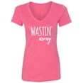 thumbnail image 1 of Wastin Away Womens V-Neck T-Shirt, 1 of 2