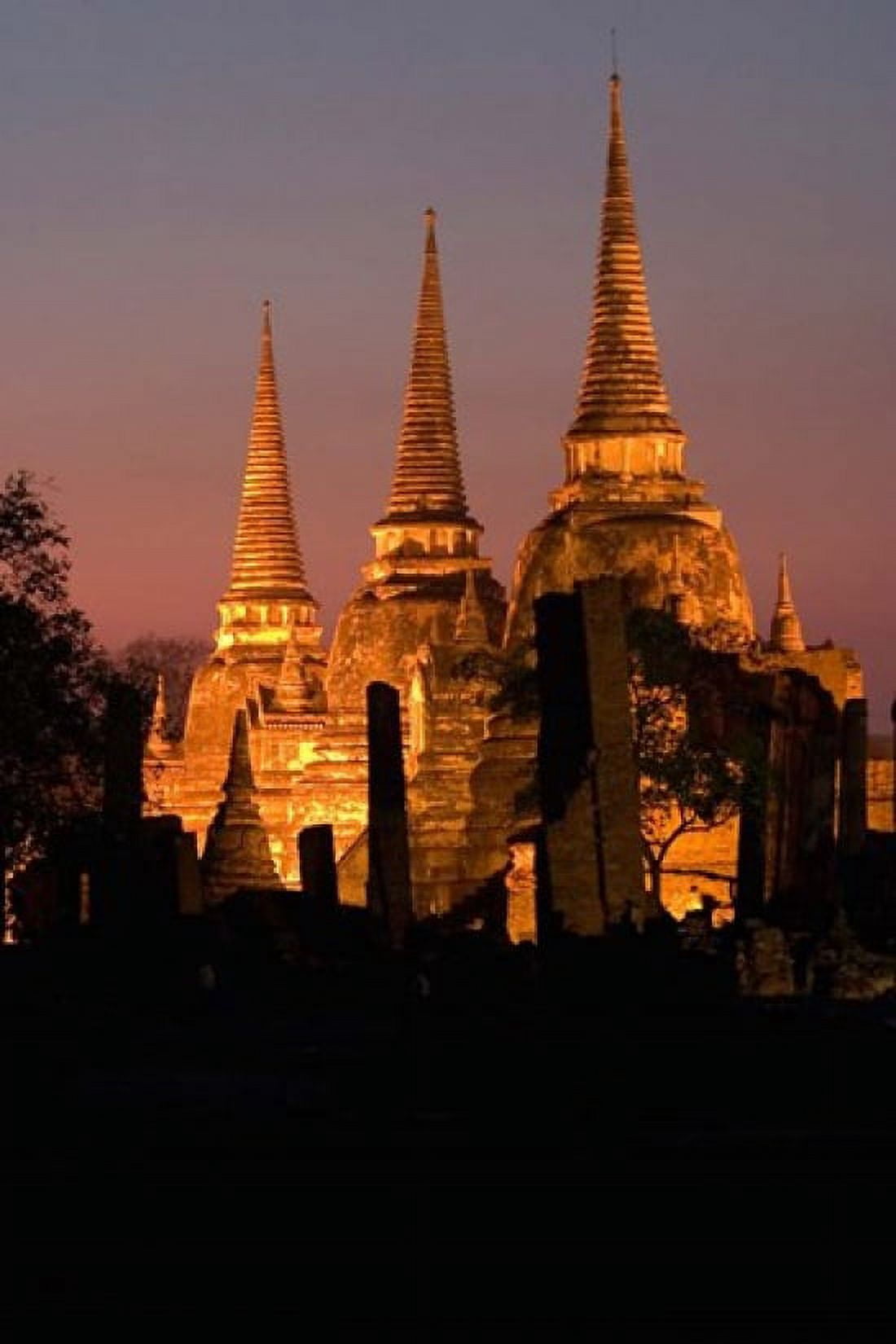 Wat Phra Si Sanphet Temple Ayutthaya Thailand Canvas Art - Kristin Piljay DanitaDelimont (17 x 26)